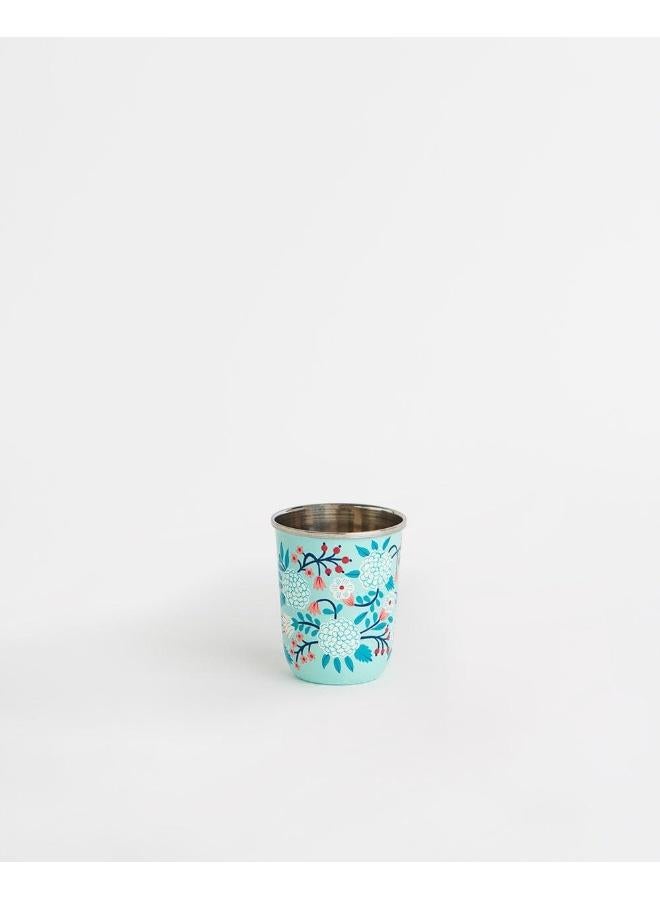 Chumbak Blue Floral Steel Tumbler Small - Image 2