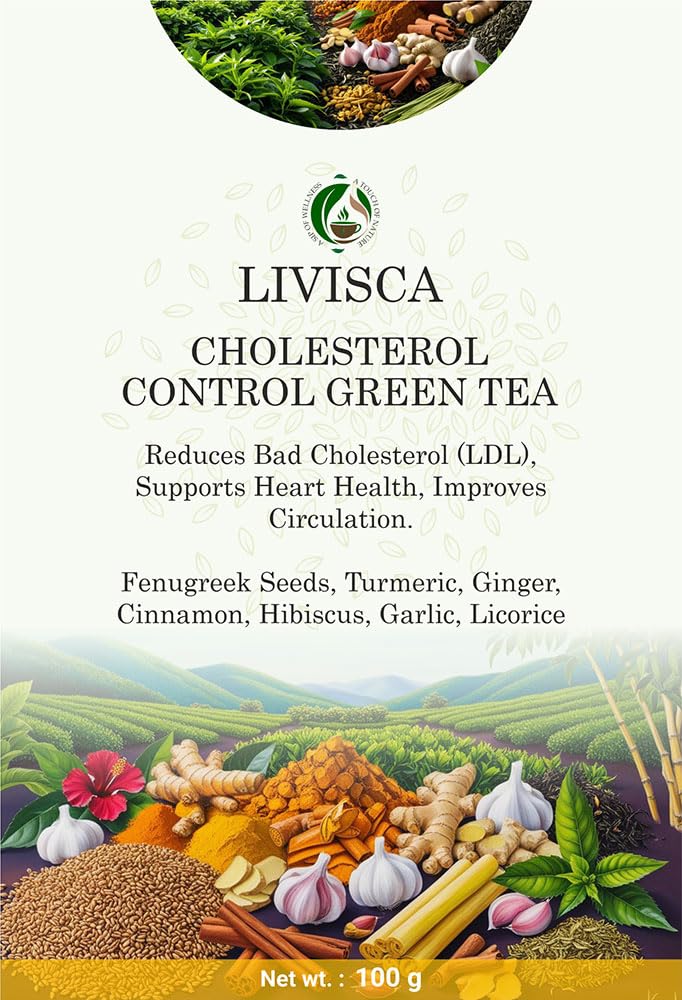 Livisca Cholesterol Management Tea,100gms | Blood Sugar Regulation | Cholesterol Management | Liver Protection | Digestive Health | Rich in Nutrients - Image 3