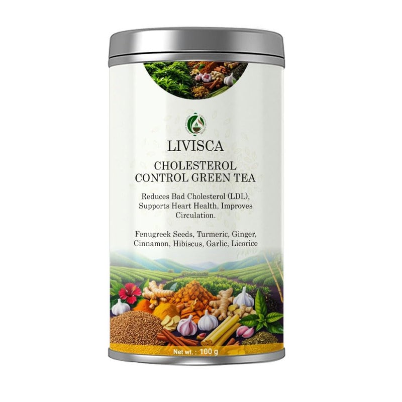 Livisca Cholesterol Management Tea,100gms | Blood Sugar Regulation | Cholesterol Management | Liver Protection | Digestive Health | Rich in Nutrients - Image 1