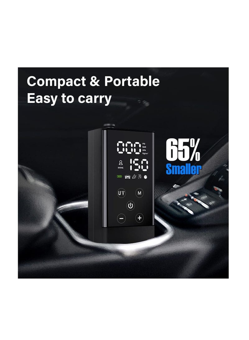 SYOSI Tire Inflator Portable Air Compressor, Portable Electric Digital Pump, Air Pump, Digital Tire Pressure Gauge Air Compressor for Car Bicycle Motorcycle - Image 5