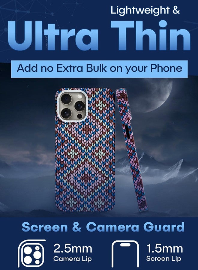 CATANES iPhone 15 Pro Max Case Cover with a Caseless Feel, Glow in The Dark, Aramid Fiber Woven / X Aries - Purple - Image 4