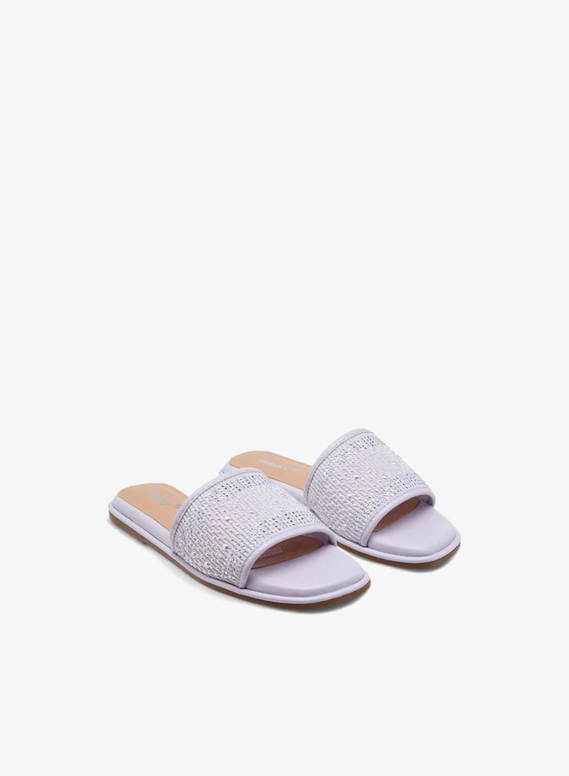 ليتل ميسي صنادل مسطحة بناتي مزينة