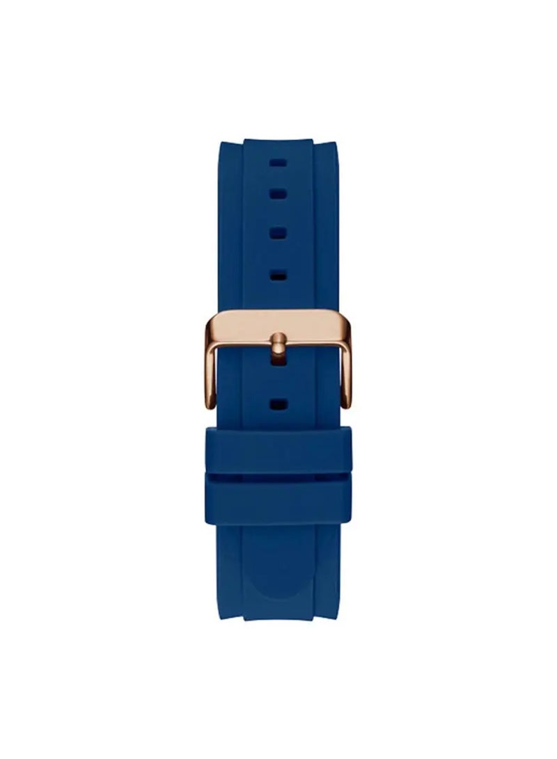 GUESS Mens Blue Silicone Strap Day/Date Watch - GW033521 - Image 5