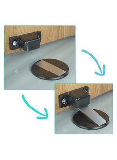 Y&D 2-Pack Secure No Drill Metal Magnetic Door Stops for Clearances Between 0.2-0.4"  - Image 3