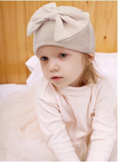 Generic Newborn Bowtie Fetal Hat Set Beige  - Image 1