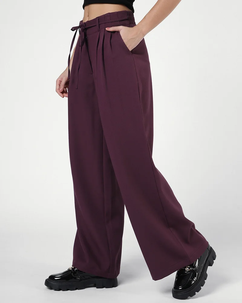 بيواكوف Women's Wine Korean Pants