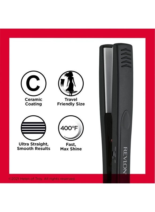 Revlon - Revlon Smooth and Straight Ceramic Flat Iron | Fast Results, Smooth Styles (1 in) - Image 1