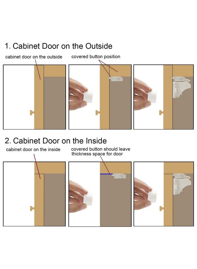 Vmaisi Adhesive Magnetic Cabinet Locks for Babies (8 Locks and 2 Keys) - Image 3