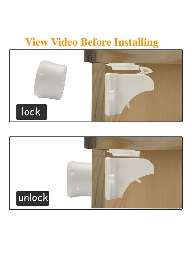 Vmaisi Adhesive Magnetic Cabinet Locks for Babies (8 Locks and 2 Keys) - Image 4