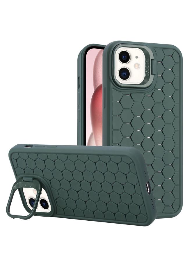 Zaboon Case For iPhone 12 Honeycomb Radiating Lens Holder TPU Phone Case - Image 1
