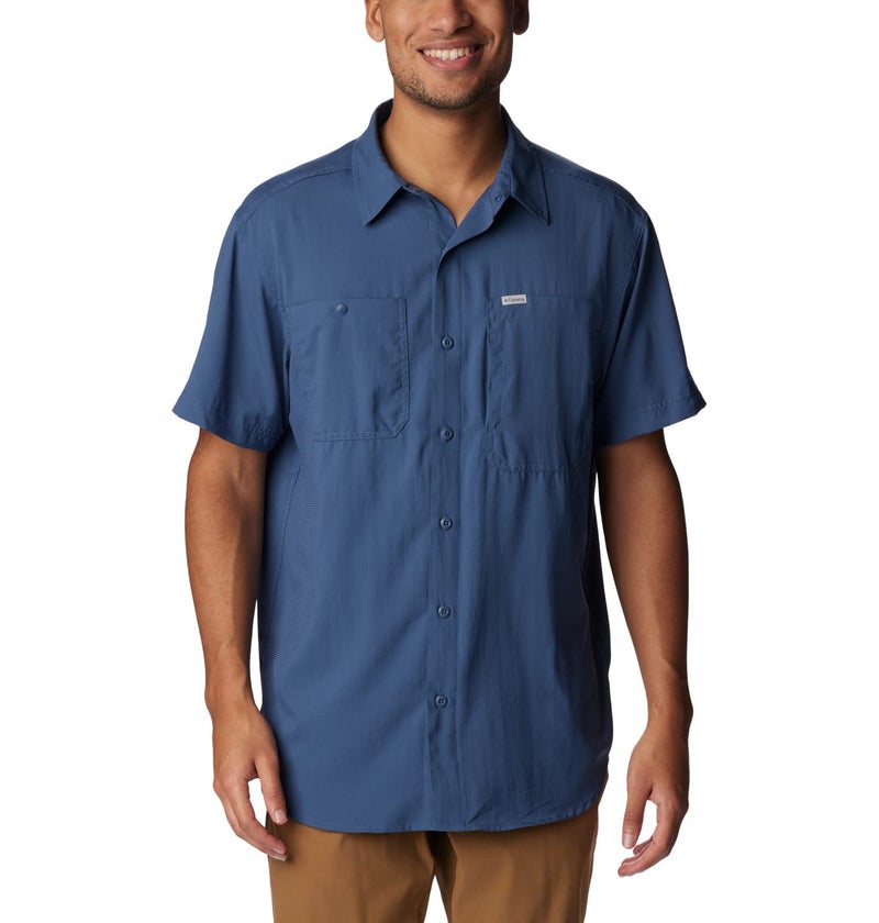 Columbia Men's Silver Ridge Utility Lite Short Sleeve, Dark Mountain, Large - Image 1