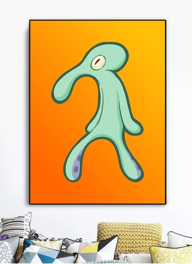 Generic - bold,and,brash,gallery,art,poster,abstract,squidward,canvas,painting,print,nordic,wall,art,picture,for,living,room,home,decor - Image 1