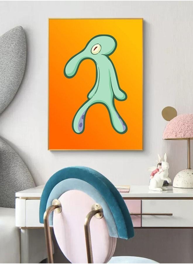 Generic - bold,and,brash,gallery,art,poster,abstract,squidward,canvas,painting,print,nordic,wall,art,picture,for,living,room,home,decor - Image 1