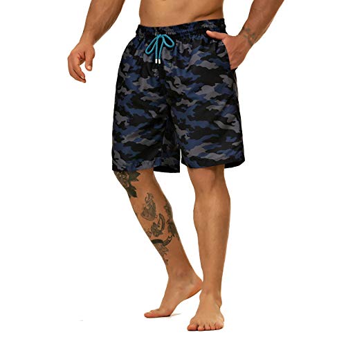 KAILUA SURF شورت سباحة كايلوا سيرف للرجال كبير وطويل، 9" بدلة استحمام مصممة للرجال، شورتات سباحة - Image 3