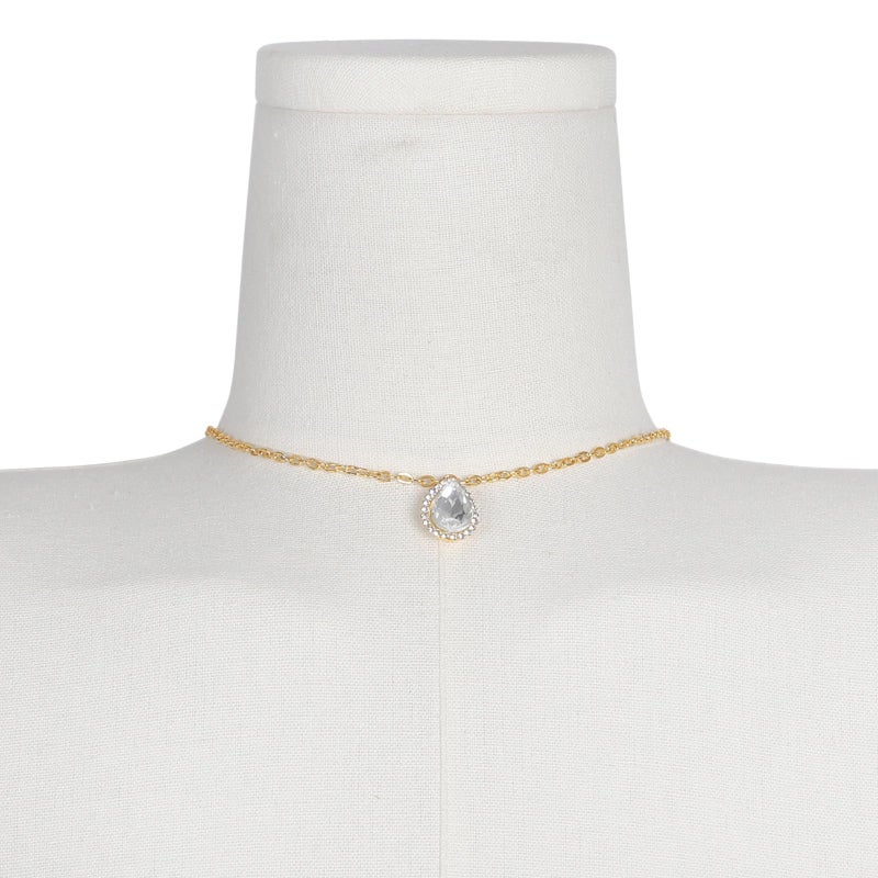 Your Always Charm قلادة سلسلة ظهر مزينة بالأحجار الكريمة لفساتين الظهر العارية، مجوهرات سلسلة الجسم، قلادات سلسلة خلفية للنساء - Image 5