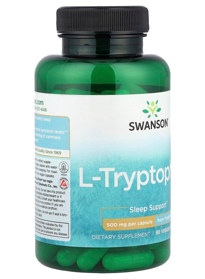 SWANSON L-Tryptophan 500 mg 90 Veggie Capsules - Image 2