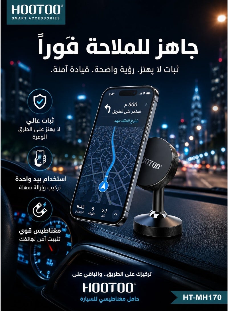 HooToo 360-degree original magnetic phone holder for car magnetic car stand magnetic phone base for desk and car secure and comfortable magnetic mounting phone mount for filming phone clip for car phone holder car phone mount car phone stand magnetic car magnet mobile phone holder magnetic holder magnetic phone mount - Image 5