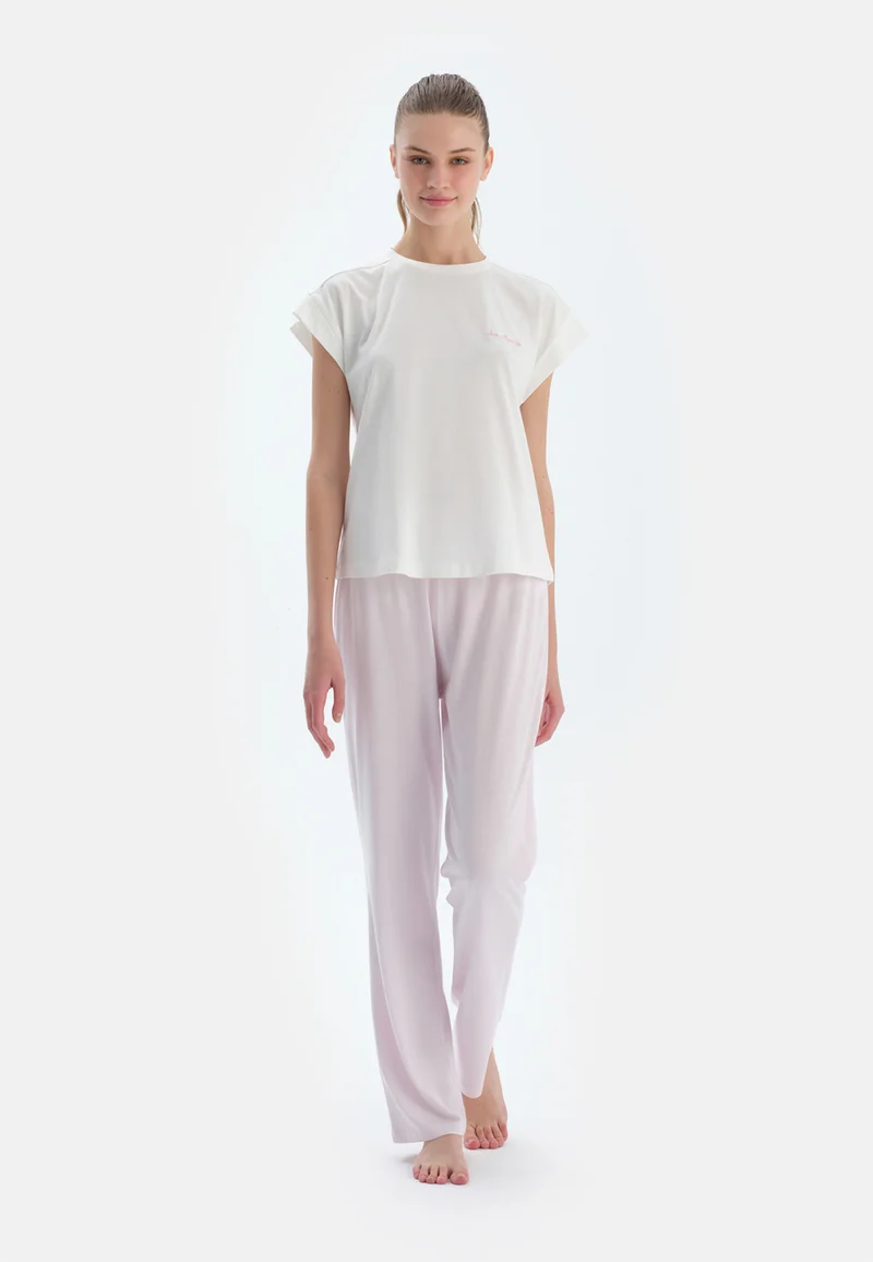 2 Pack Printed Regular/Classic Fit Trousers Cotton Blend Sleepwear