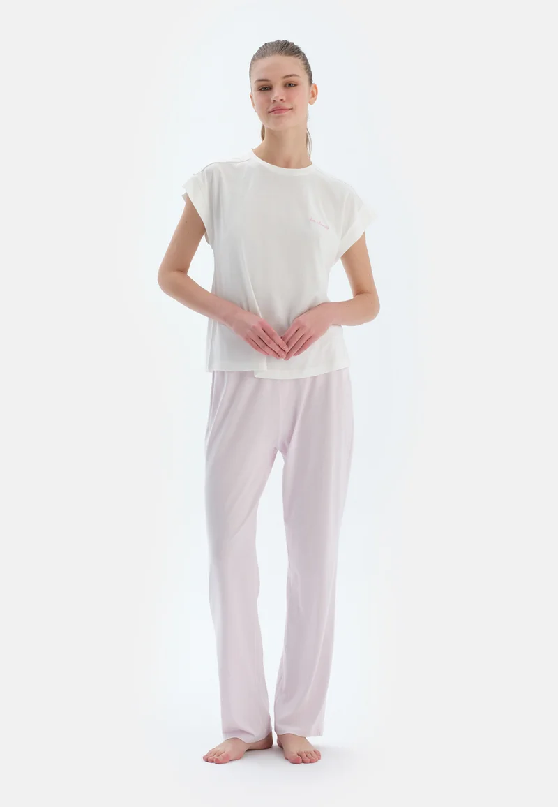 dagi  2 Pack Printed Regular/Classic Fit Trousers Cotton Blend Sleepwear for Women | Best Price UAE