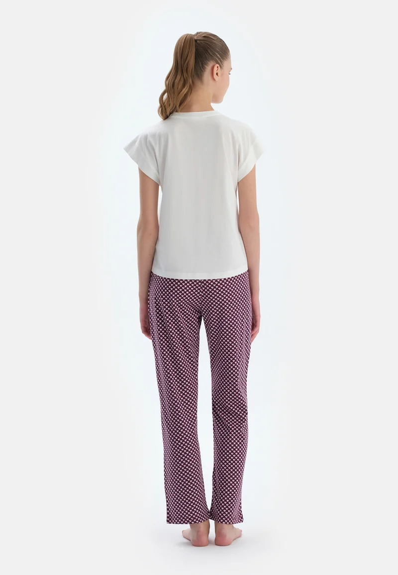 dagi  2 Pack Printed Regular/Classic Fit Trousers Cotton Blend Sleepwear for Women | Best Price UAE