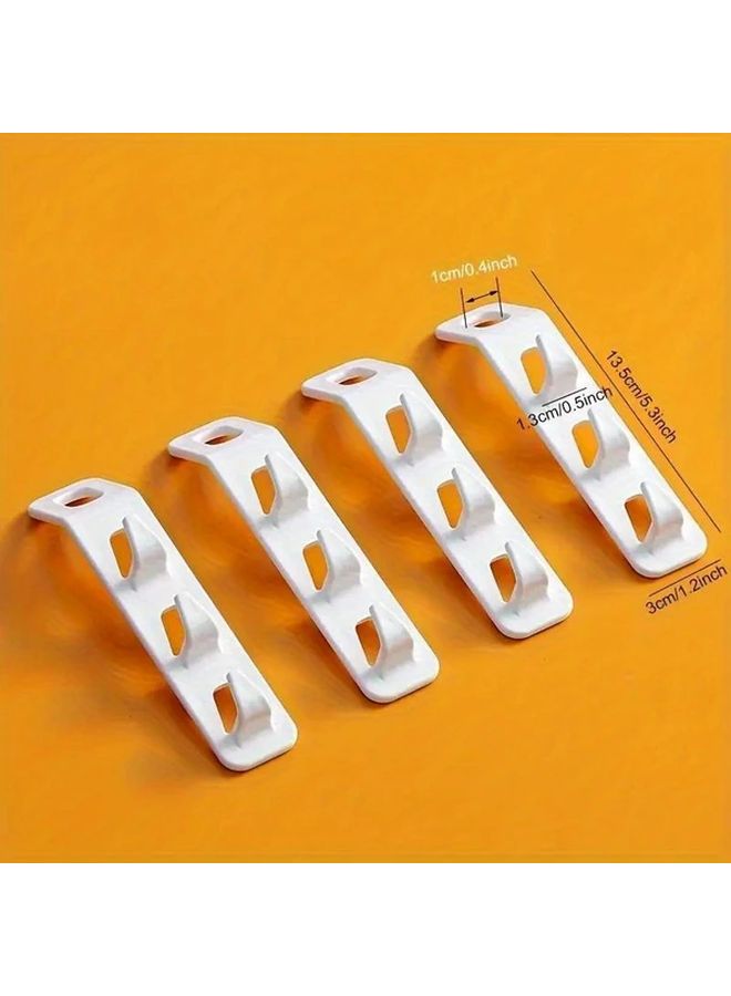 1pc Hanger Set 3 Hooks Sturdy Plastic Storage For Clothes Pants Shirts Coats Wardrobe - Image 4