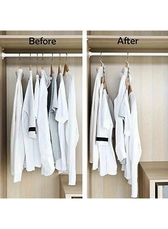 1pc Hanger Set 3 Hooks Sturdy Plastic Storage For Clothes Pants Shirts Coats Wardrobe - Image 5