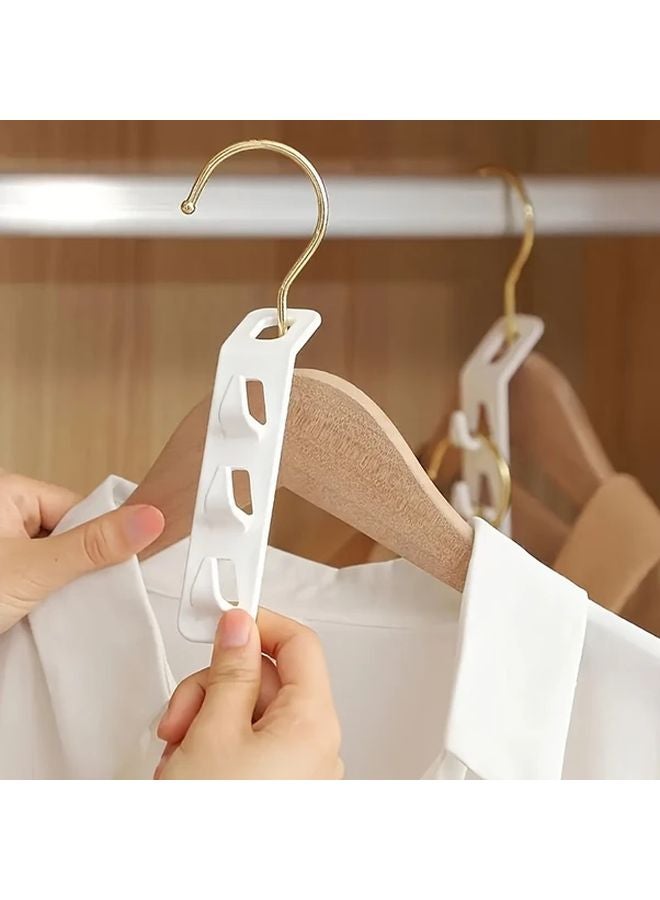 1pc Hanger Set 3 Hooks Sturdy Plastic Storage For Clothes Pants Shirts Coats Wardrobe - Image 1