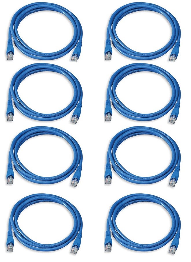 Taimi Pack Of 8 Cat6 RJ45 Ethernet Network cable 0.5MTR blue  - Image 1