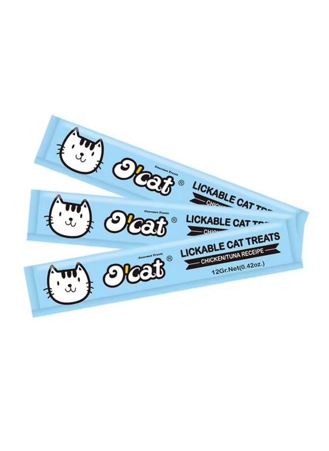 Pets Empire - Lickable Cat Treat (Pack Of 2 X 5 Sticks) Real Chicken & Tuna | All Life Stages Creamy Cat Treats | Rich Protein Low Fat | Premium Reward & Training Treat | Highly Digestible (120G) - Image 1