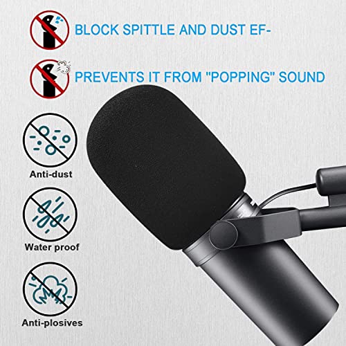 Boseen Microphone Cover for SM7B, Mic Cover Foam Microphone Windscreen Compatitable with SM7B Professional Mic Foam for SM7B Recording Condenser Microphones - Image 2