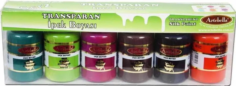 Artebella ABSTİ002 Transparent Silk Dye 50 cc Set of 6 - 2