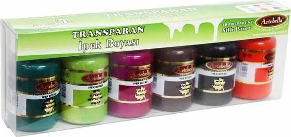 Artebella ABSTİ002 Transparent Silk Dye 50 cc Set of 6 - 2
