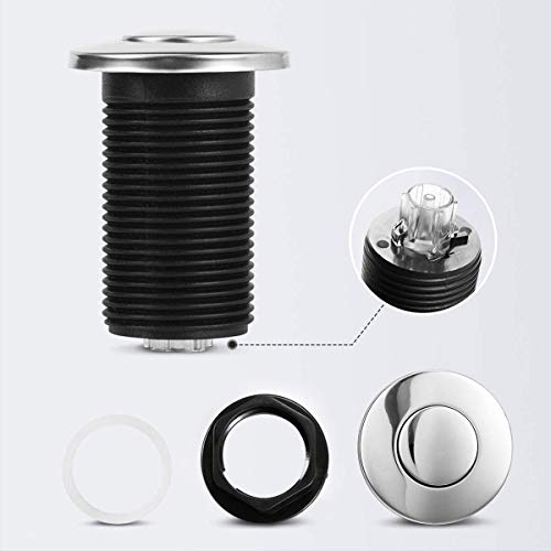 CLEESINK Air Activated Switch Button, Sink Top Stainless Steel Polished Push Airbutton for Food Waste Garbage Disposal Part (Short, 2.5 Inch) - Image 5