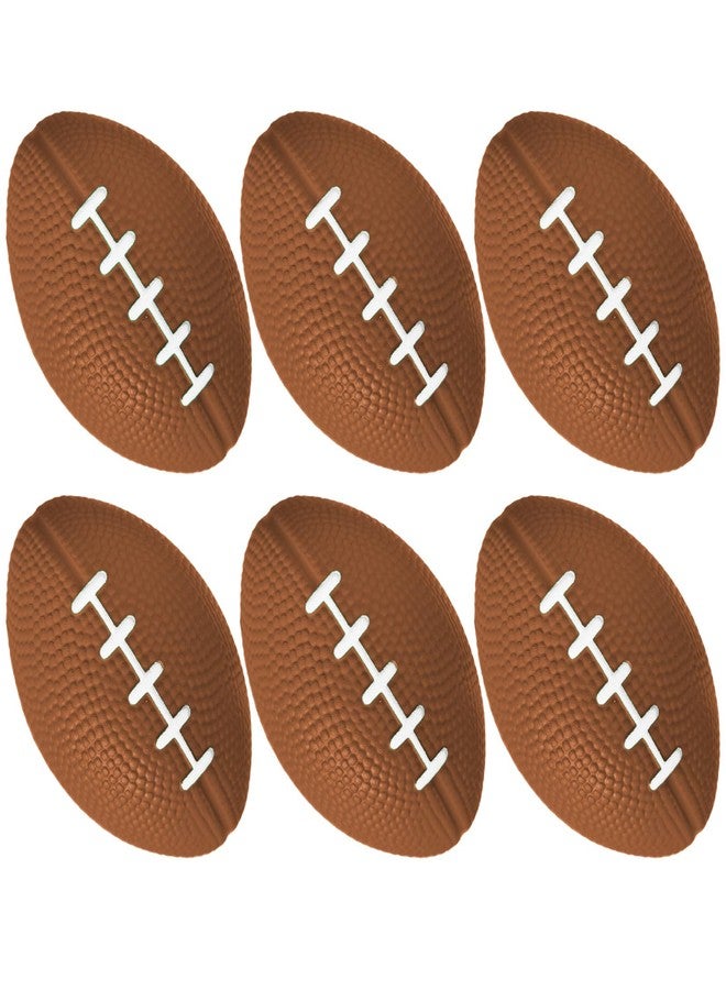 NBSPT Mini Foam Footballs Toy 6PCS 3.5 inch Brown Stress Balls Sport Balls Decoration Party Favor Football Themed Party Supplies - Image 1