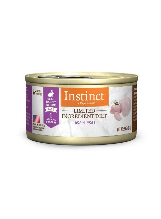 غريزة طعام قطط طبيعي رطب من إنستينكت، تركيبة محدودة المكونات، خالي من الحبوب - أرنب حقيقي، علب 3 أونصات (عبوة من 24 علبة) - Image 1