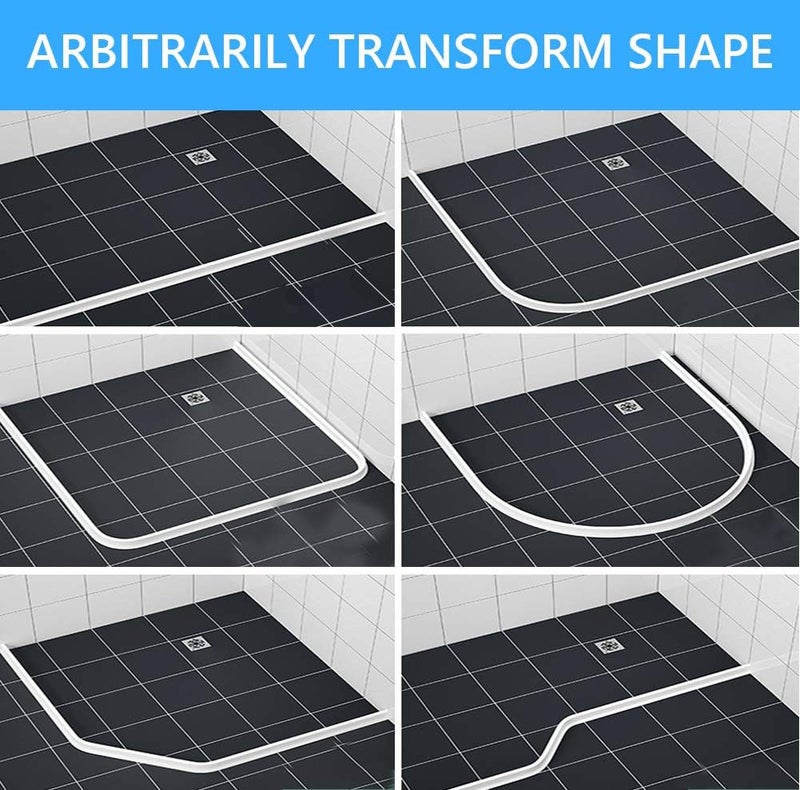 Duzzy 67 Inch Collapsible Shower Water Dam Shower Stopper Barrier And Retention System And Keeps Water Inside Threshold Dry And Wet Separation Suitable For Bathroom And Kitchen - Image 5