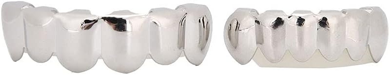 كلاراكو شوايات أسنان ذهبية وفضية للرجال والنساء، شوايات هيب هوب فضية وذهبية لأسنانك العلوية والسفلية، مجوهرات أسنان زي مغني الراب، إكسسوارات - Image 3