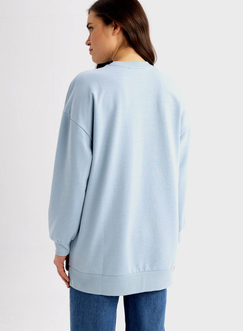 DeFacto Crew Neck Graphic Sweat Shirt - Image 2