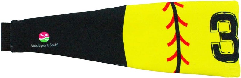 MadSportsStuff Softball Headband for Girls with Jersey Number (Numbers 00-39) - Image 2