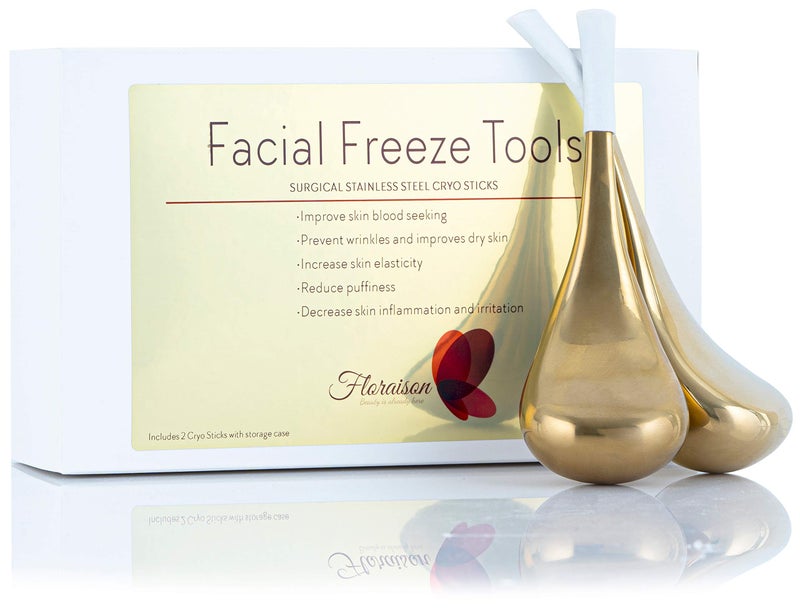 Floraison Unbreakable Stainless Steel Magic Cooling Beauty Facial Sticks for Face, Neck & Body Cryo Sticks & Cold Roller for face Puffiness & Wrinkles, Wine-Chilling Wands - Image 1
