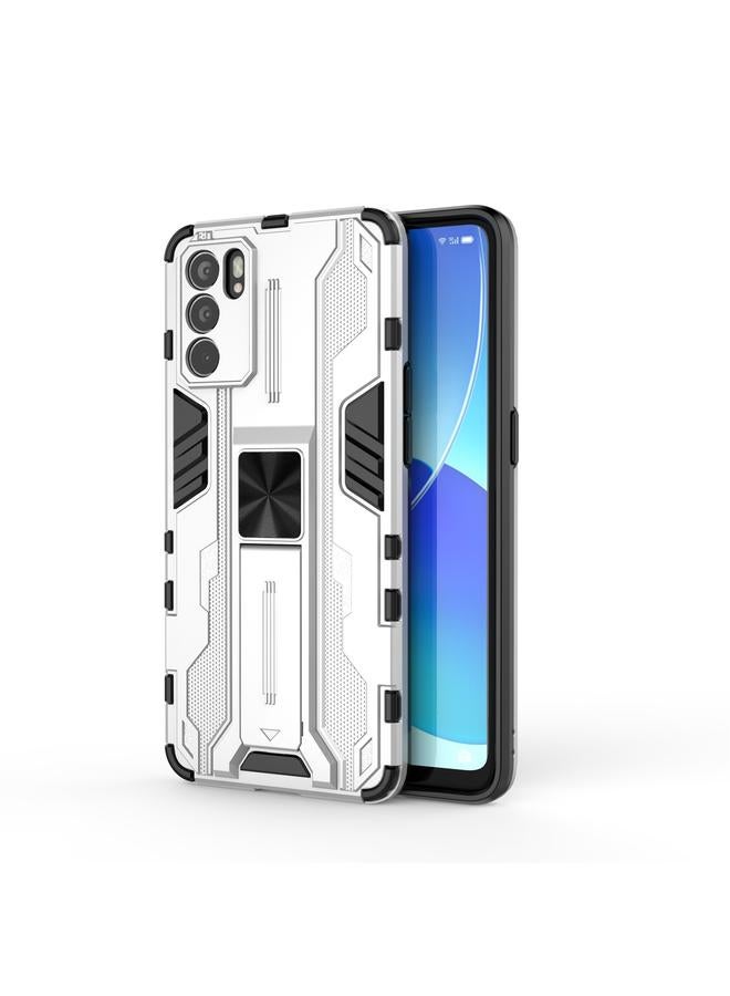 اس-توب جراب لهاتف OPPO Reno6 Pro 5G Supersonic PC + جراب واقٍ مقاوم للصدمات من مادة TPU مع حامل - Image 1