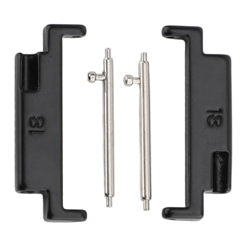 Ymiko Metal Watch Band Adapter Stainless Steel Connection Adapter Replacement for Smartwatches with 1822mm Connectors 1 Pair - Image 1