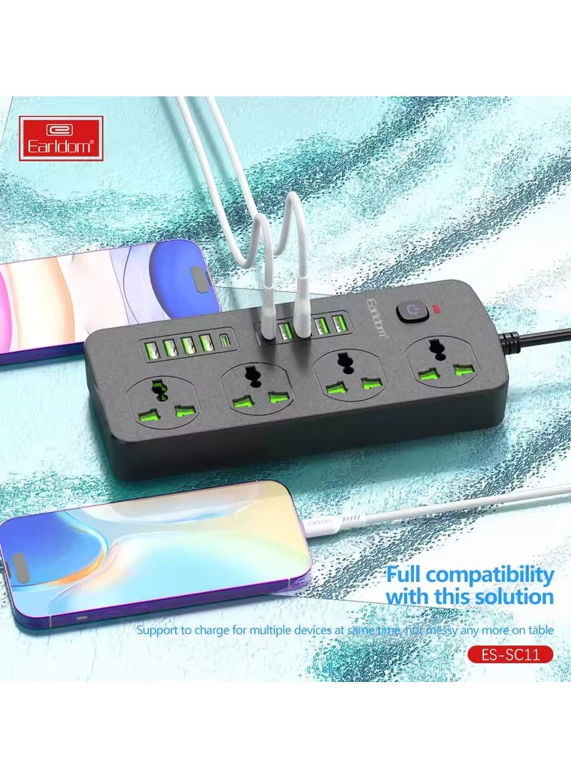 أيرلدوم Earldom المملكة المتحدة الاتحاد الأوروبي التوصيل 3000 واط تمديد المقبس مع زيادة التيار حماية قطاع الطاقة الشحن السريع شاحن USB ومحول الهاتف اللوحي - Image 2
