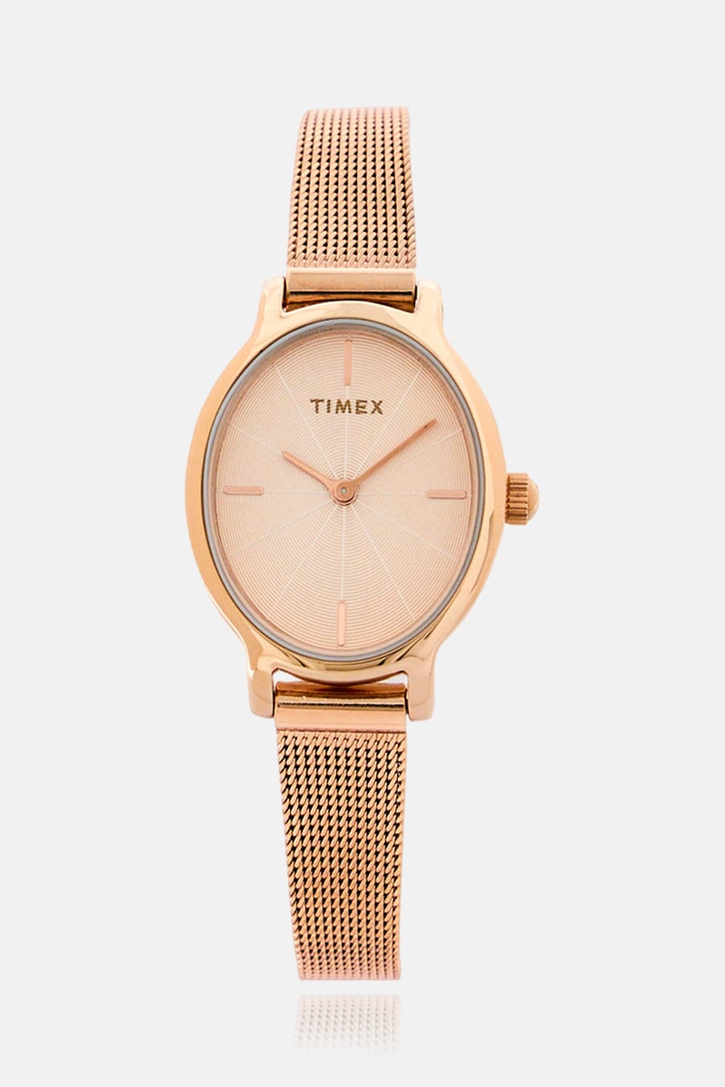 TIMEX Women T TW2R94300 Stainless Steel Watch 24 mm, Rose Gold - Image 1