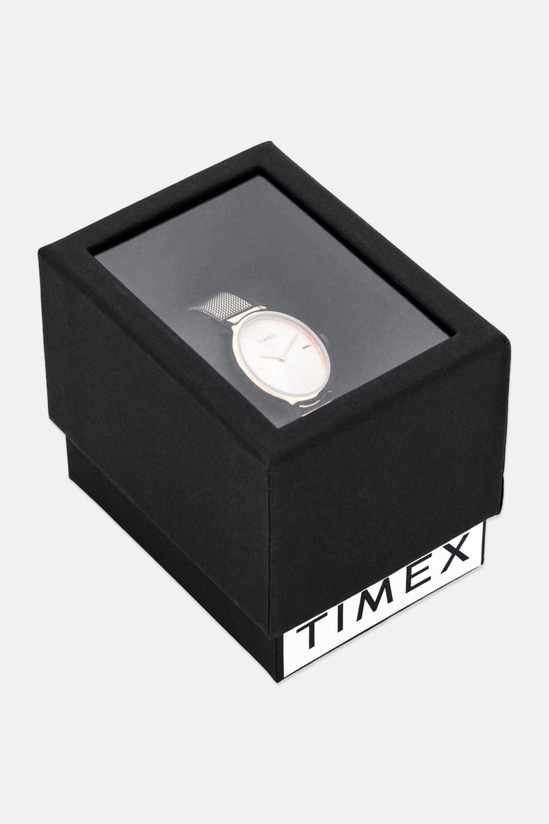 TIMEX Women T TW2R94300 Stainless Steel Watch 24 mm, Rose Gold - Image 5