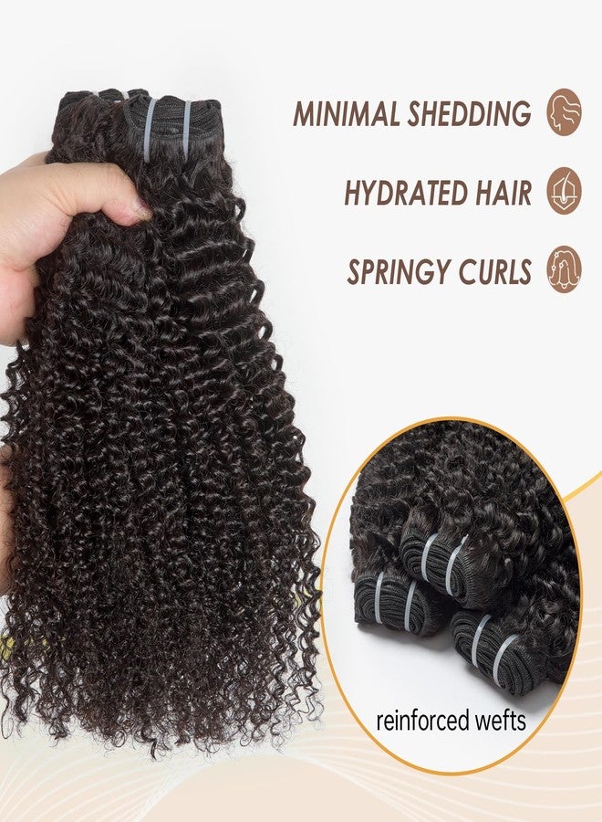 WEQUEEN Kinky Curly Human Hair Bundles 3c/4a 100% Virgin Brazilian Kinkycurly 3 Bundles 16 18 20 Inch Natural Look Quick Weave Human Hair - Image 2