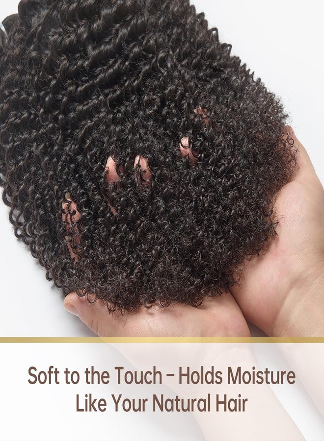 WEQUEEN Kinky Curly Human Hair Bundles 3c/4a 100% Virgin Brazilian Kinkycurly 3 Bundles 16 18 20 Inch Natural Look Quick Weave Human Hair - Image 3