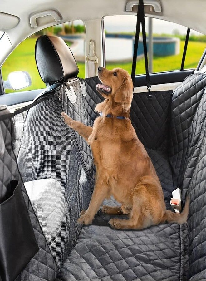 KOZI PET Water Proof Technology Tafta Black Fabric Car Seat Cover for Dog/Cat for Hatchback Cars (Black) - Image 1