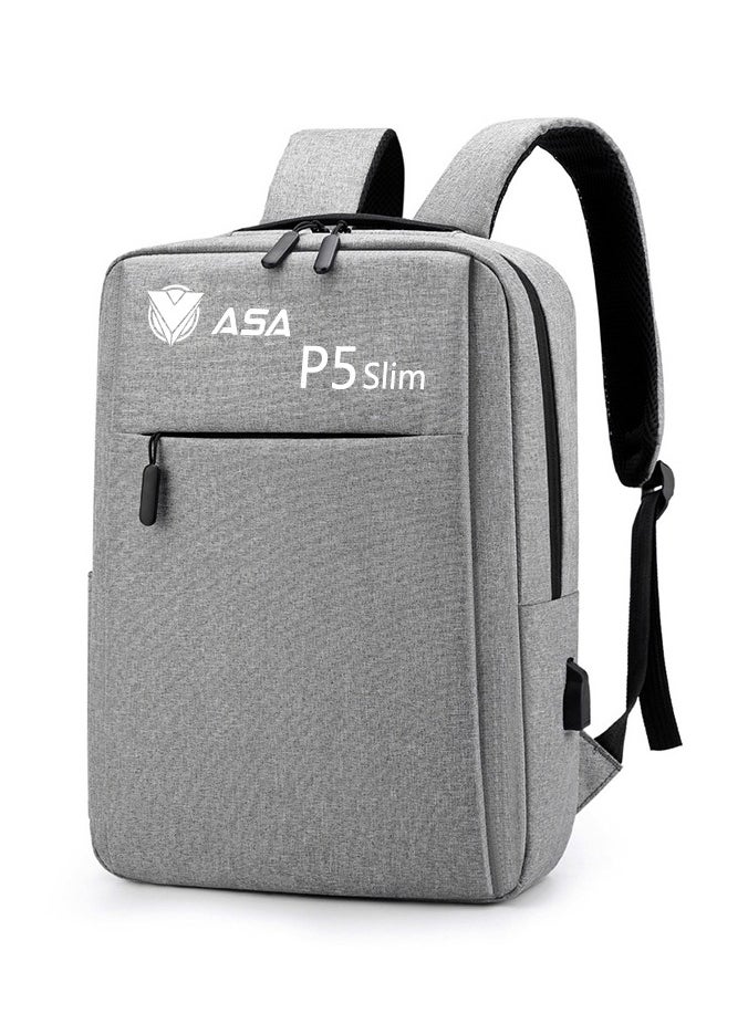 أيه أس أيه - حقيبة حمل لجهاز PS5 Slim Edition، حقيبة تخزين على الظهر لحماية جهاز PS5 Slim، وحدات التحكم، القاعدة والملحقات، مقاومة للصدمات، ومقاومة للماء والخدش - Image 1