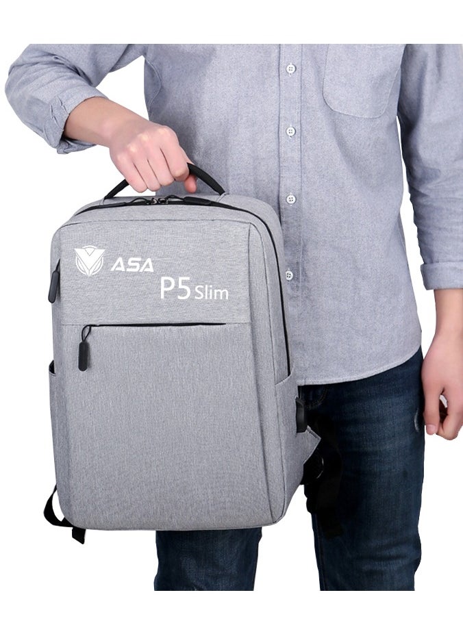 أيه أس أيه - حقيبة حمل لجهاز PS5 Slim Edition، حقيبة تخزين على الظهر لحماية جهاز PS5 Slim، وحدات التحكم، القاعدة والملحقات، مقاومة للصدمات، ومقاومة للماء والخدش - Image 1